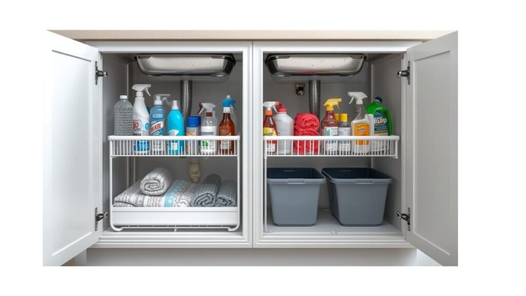 under sink kitchen organization