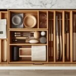 kitchen drawer organization with organized utensil drawers